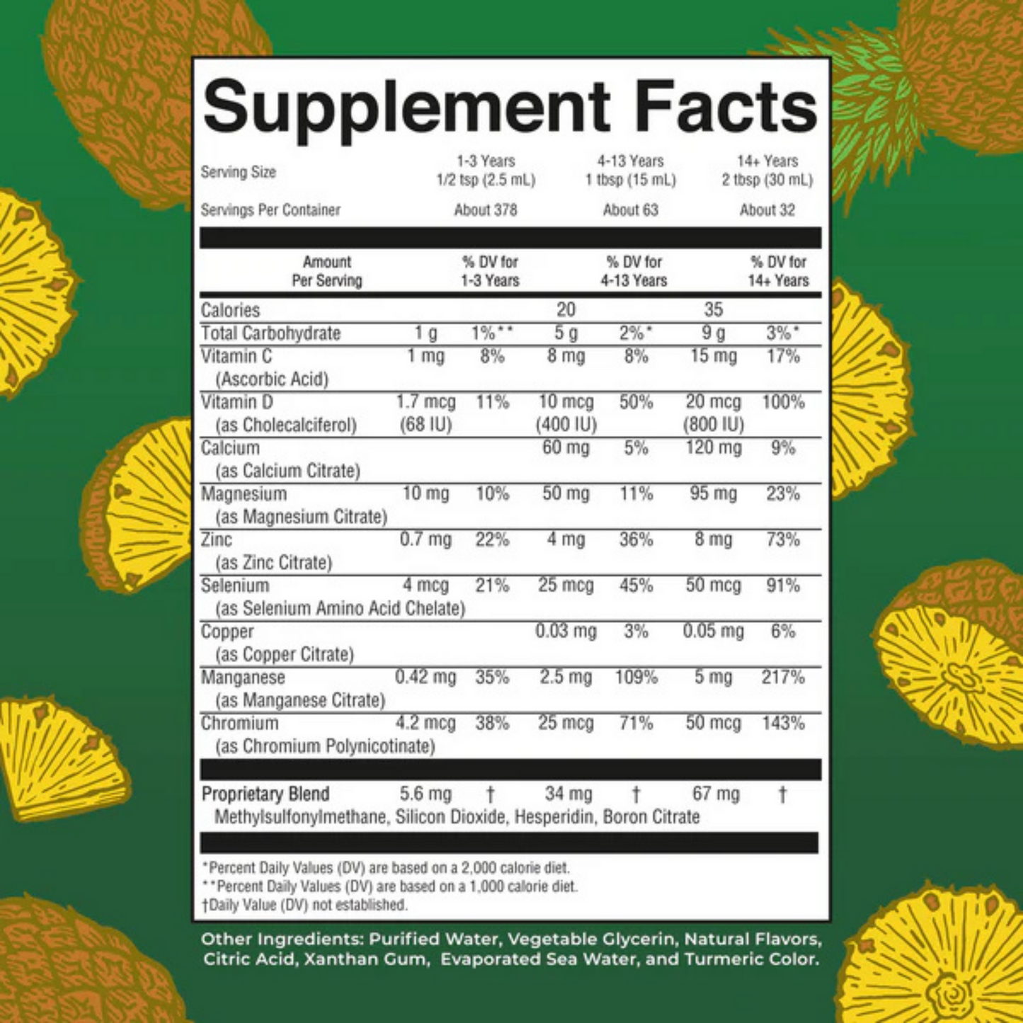 Liquid Nighttime Multimineral (Pineapple)